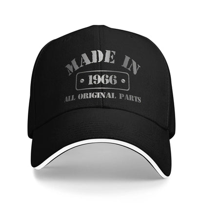 Men Women Born in 1966 vintage age 60 years old funny 60th birthday Hat Fashion Baseball Cap  Sun Hat Travel Headewear