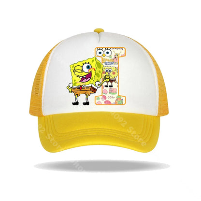 SpongeBob SquarePanted Baseball Cap Kids Adults Letter Print Sun Hats Anime Cartoon Adjustable Peaked Caps Summer Casual Hat New
