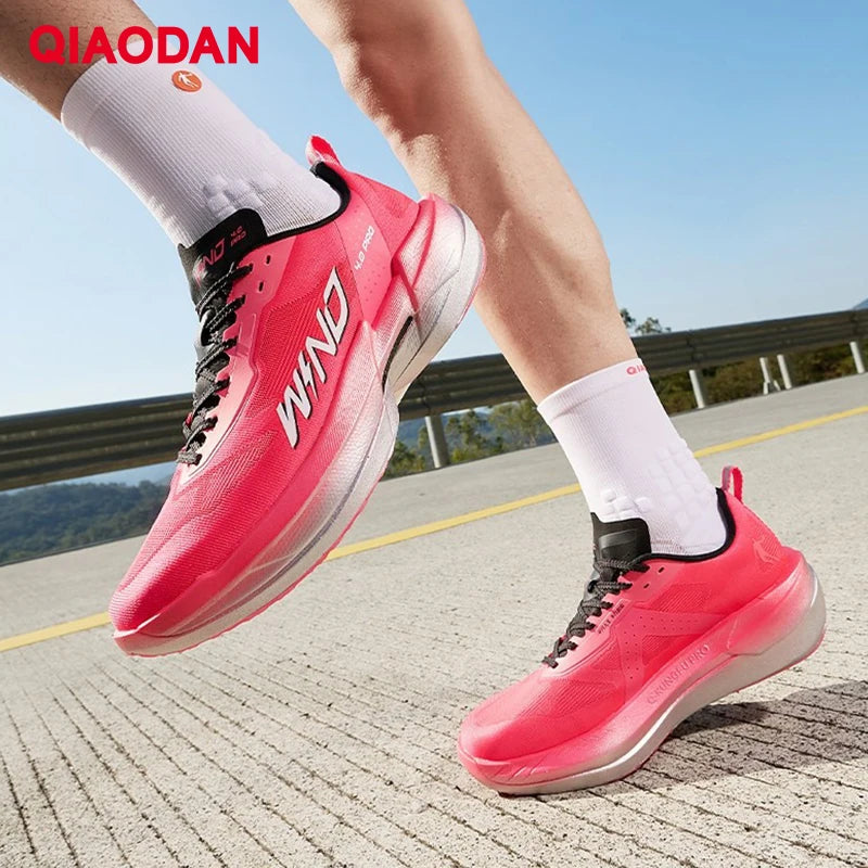 QIAODAN WIND 4PRO Pantofi de maraton cu talpă din carbon pentru bărbați, adidași profesioniști de curse, pantofi sport de alergare respirabili QDB023262291