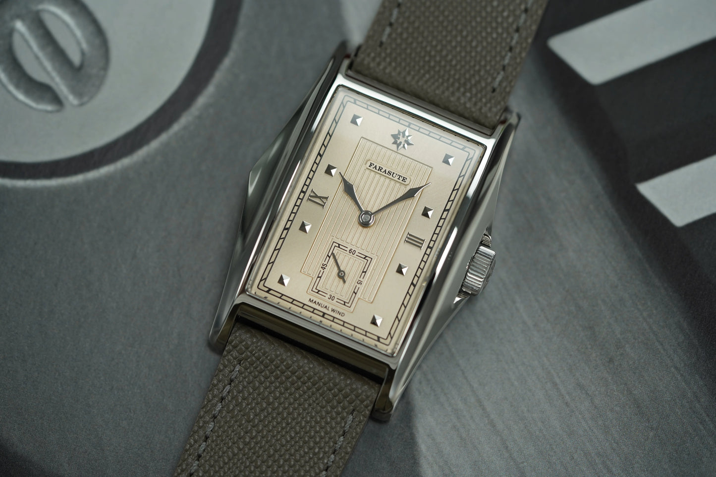FARASUTE Creative Manual Square Customized Mechanical Movement Watch Men Luxury Sapphire Glass Small Second Wristwatches reloj