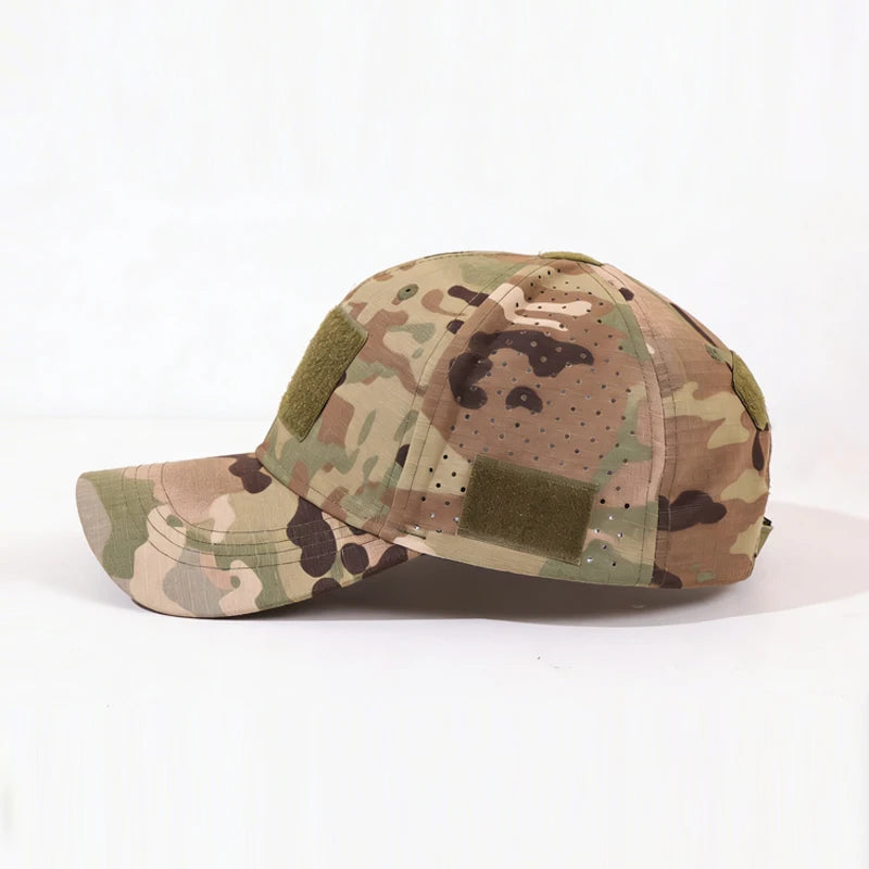1PC outdoor functional camouflage baseball cap! Quick drying fabric+DIY sticker, a must-have for tactical trendsetters to wear