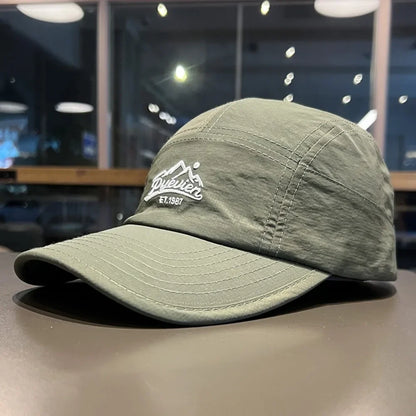 Retro Japanese Style Hip-hop Hats 5 Panel Thin Flat Brimmed Baseball Cap Quick-drying Breathable Sunscreen Hat Unisex