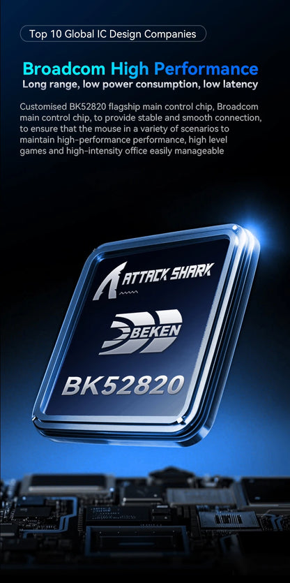 ATTACK SHARK X11 SE Wireless Gaming Mouse 22000 DPI,PixArt PAW3311 Sensor,BT/2.4G/Wired,59g Lightweight,2000W Clicks