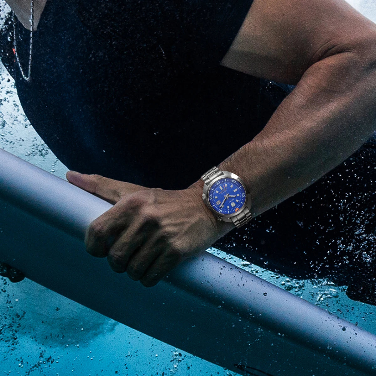 BERNY 20ATM Diver Watch For Men Mechanical Miyota 8215 Sapphire Sports Diving Luminous Anti-collision Crown Dual Crown Men Watch