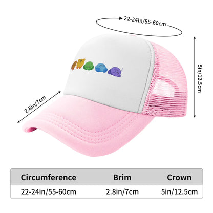Adult Kirbys Rainbow Trucker Caps Vintage Mesh Baseball Caps Snapback Caps  Dad Hat Sun Hat Breathable Sports Cap Wholesale New