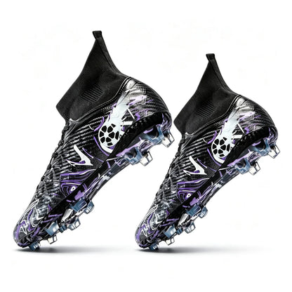 1 paire de chaussures de football pour adultes avec crampons TF, pour les étudiants, durables, antidérapantes, pour l'entraînement sur gazon et les matchs de football
