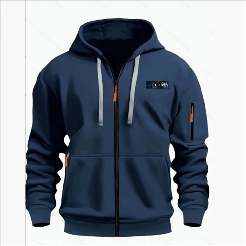 Produit gaming premium Fraquane, Men's Sweatshirts with Zipper Pockets Thin Solid Color Half Tracksuit Casual Outdoor Hooded Tracksuit Long Sleeves Jacket Coats, nouvelle génération