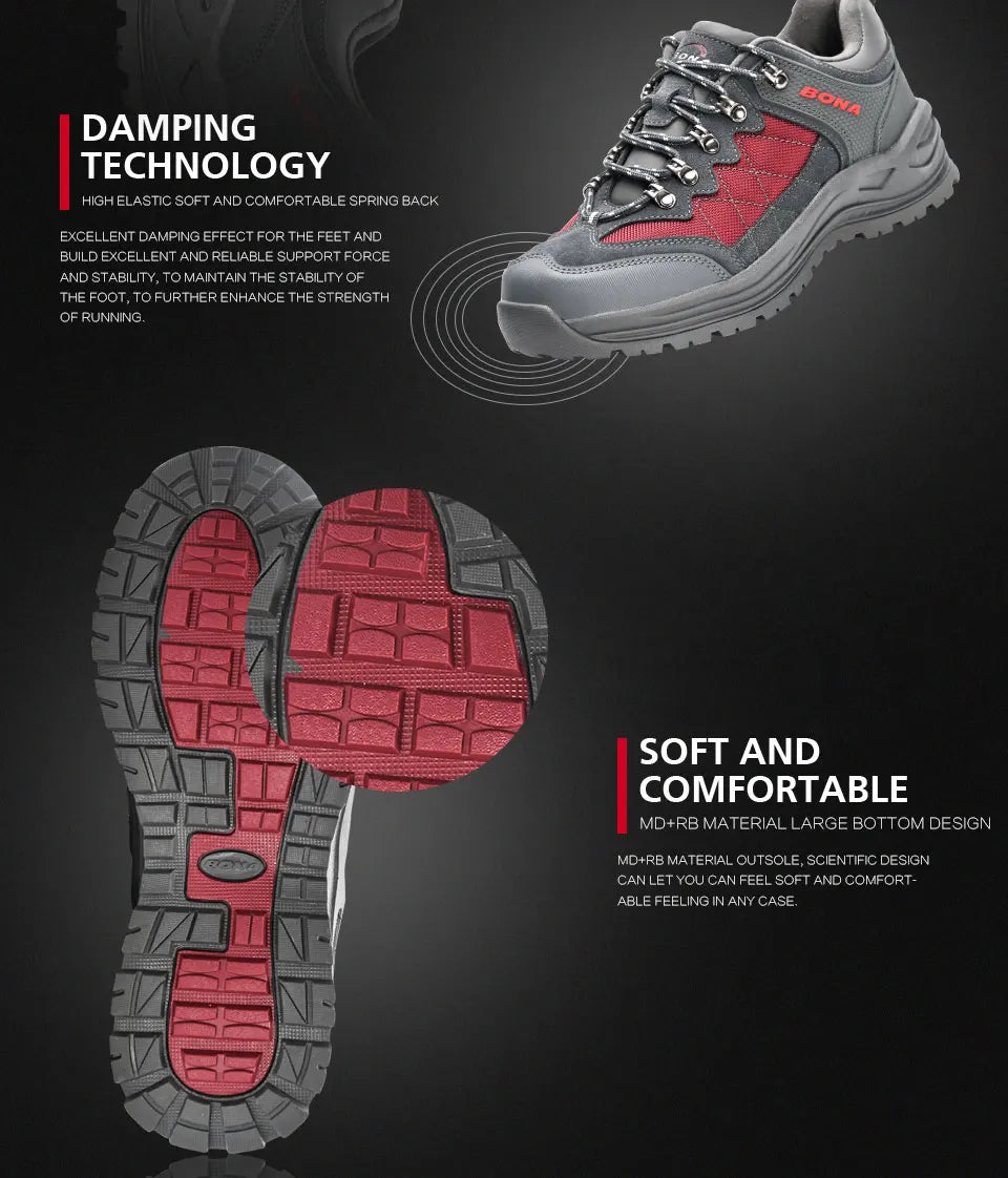 BONA New Designers túracipő, trekking cipő, férfi cipő, férfi túra- és sétálócipő, Mansculino horgász-, kemping- és futócipő
