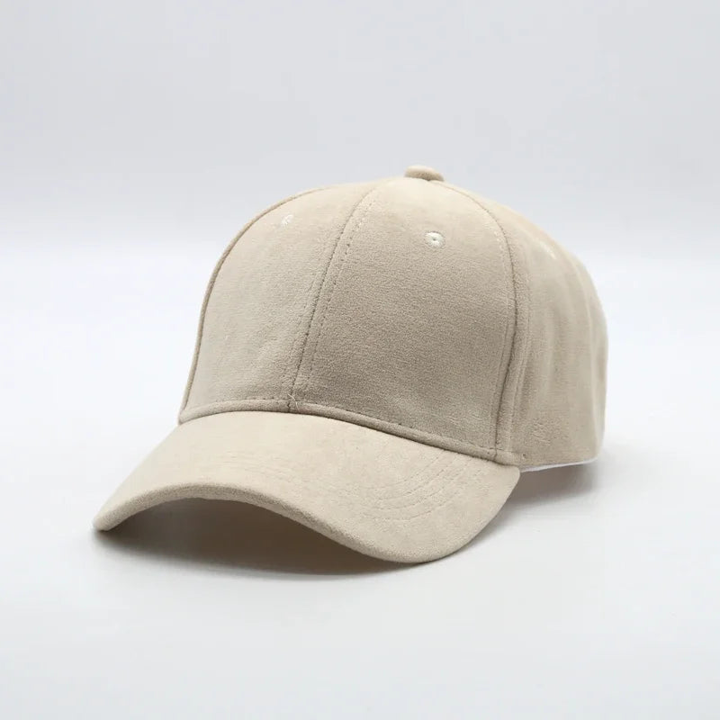 New Wholesale Suede Baseball Cap Autumn Winter for Men Women  Winter Solid Street Hat Unisex Adjustable Casual Plain Gorra Caps