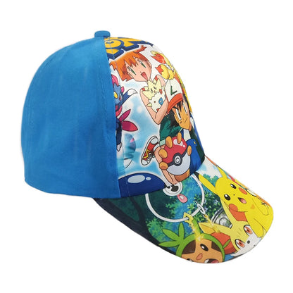 Anime Figure Pokemon Baseball Cap Pikachu Hat Adjustable Pokemon Cosplay Hip Hop Cartoon Adult Hats Boy Girl Kids Birthday Gifts