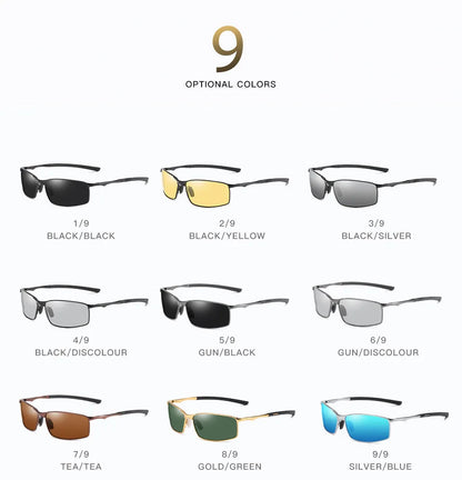 Sunglass Polarized Driving Glasses Color Night-vision Goggles Cycling Road Kask Bicchieri Men Shades Cascos Pesca