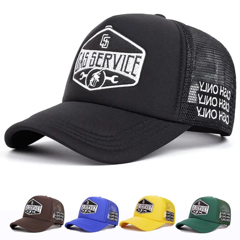 New Letter Embroidery Baseball Hats New Unisex Hip Hop Breathable Personal Sunshade Mesh Versatile Street Fashion Trucker Caps