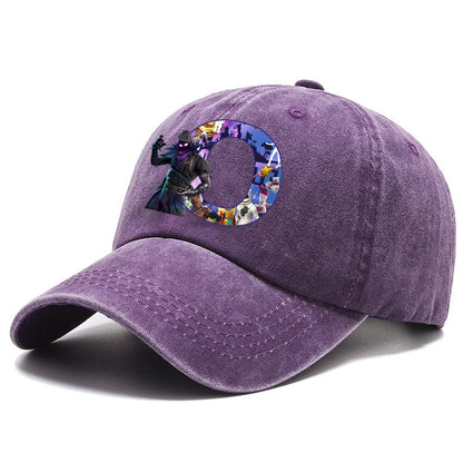 Gorra de béisbol para adulto Fortnite A-Z Letter, para hombre y mujer, ajustable, de denim lavado, estilo retro hip hop, sombrero para el sol, accesorio para deportes al aire libre, regalo
