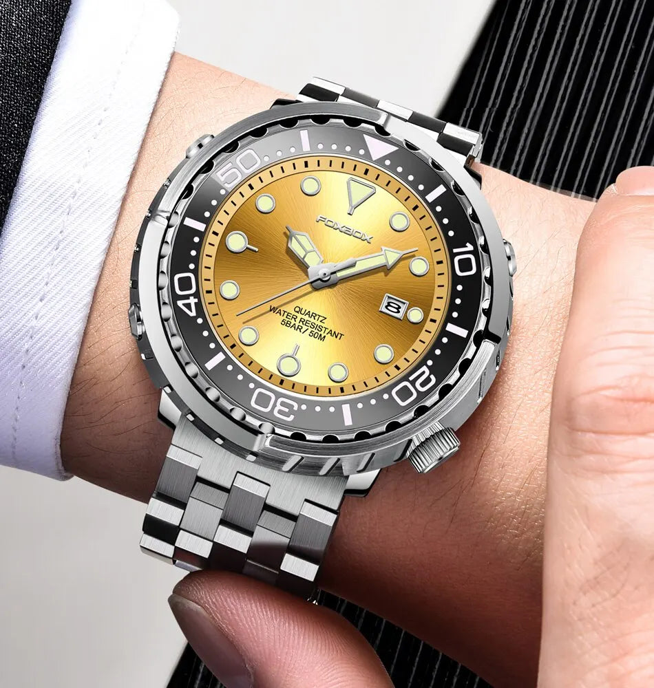 2024 Men Watch Outdoor Sports Quartz Watches Men Waterproof Chronograph Wristwatch Mens Military Clock Man Relogio Masculino