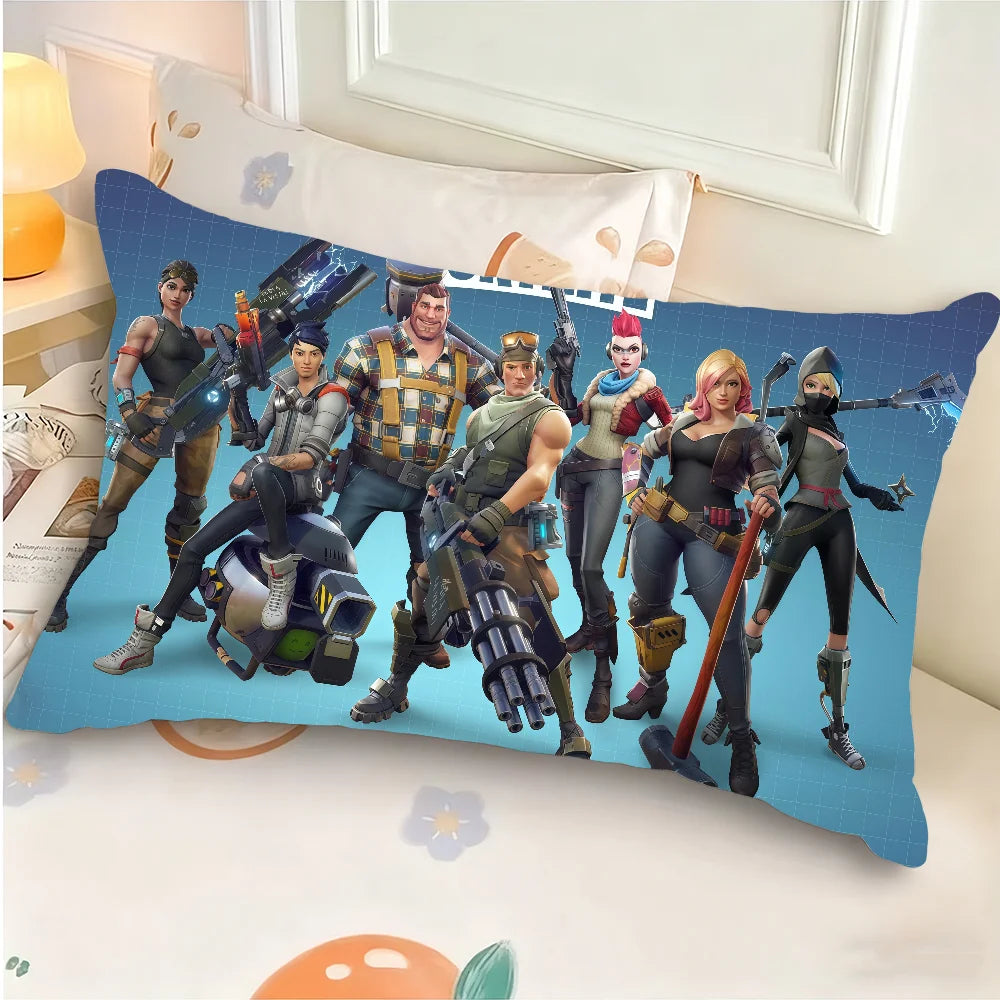 Capa de almofada Game F-FORTNITE COOL BRITHDAY retangular estampada para cama, sofá, quarto e decoração de casa