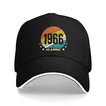 Men Women Born in 1966 vintage age 60 years old funny 60th birthday Hat Fashion Baseball Cap  Sun Hat Travel Headewear