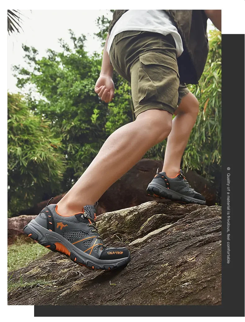 Men's Hiking Shoes Breathable Mesh Sports Single Shoes Summer Outdoor Wear-resistant  Hiking and Hunting Tactical Sports Shoes