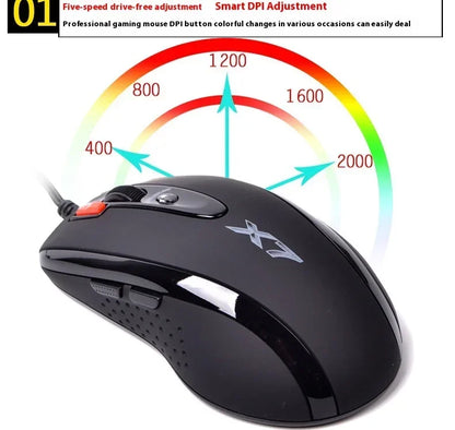 A4TECH Bloody X7-710K Wired Mouse 2000dpi Macro Programming Laptops Accessories CF/LOL/World of Warcraft E-sports Gamer Mouse