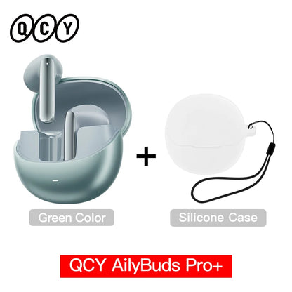 QCY HT10 AilyBuds Pro+ ANC Wireless Earbuds – Hi-Res LDAC Bluetooth 5.3 Earbuds, 6 Mic AI HD Call, Adaptive Noise Cancelling TWS Earphones with Multipoint Connection