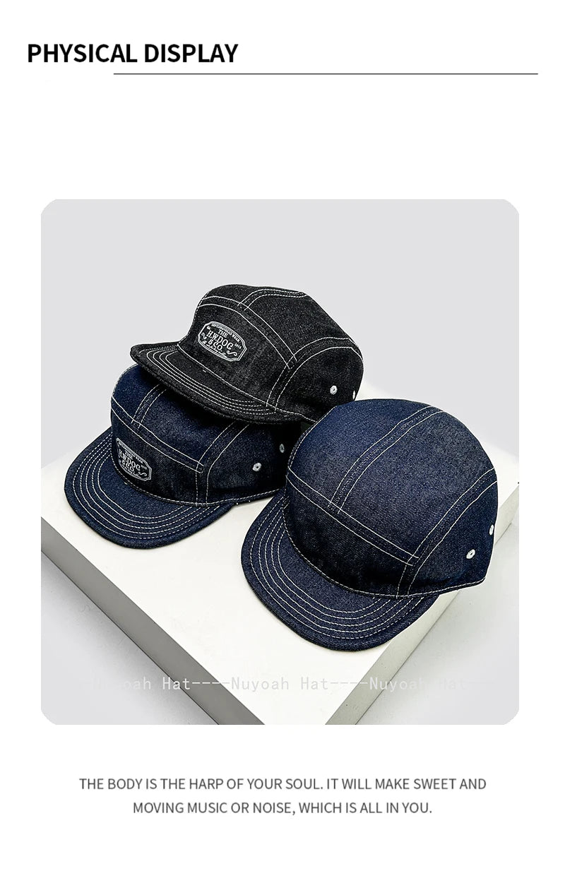 New Men Women American Retro Solid Letter Baseball Hats Sunshade Personal Versatile Flat Eaves Peaked Caps Hip-hop Fashion ins