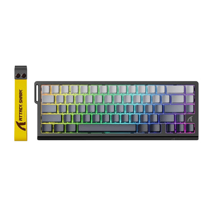 Tastiera meccanica da gaming ATTACK SHARK X68 HE Rapid Trigger 60% cablata con attuazione regolabile, switch magnetici Hall Effect, 8KH