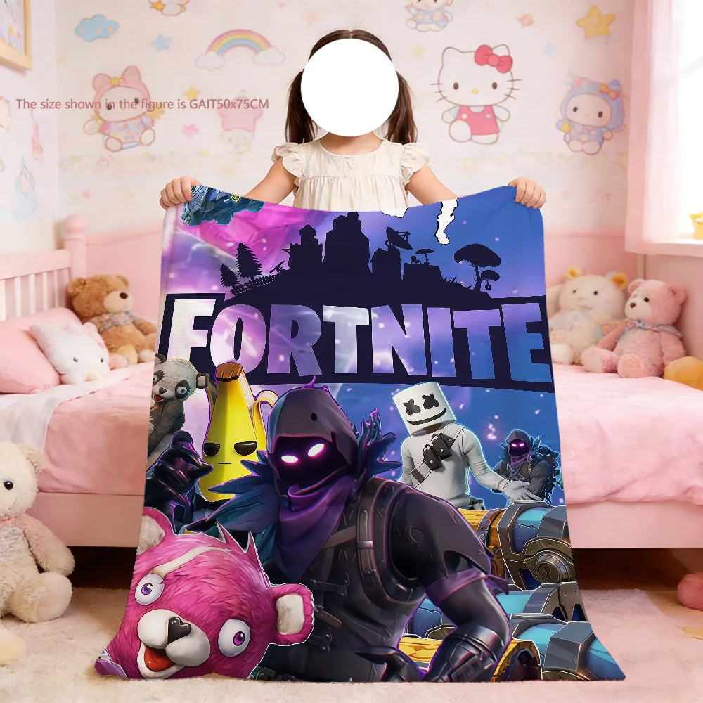 Game Cool F-Fortnite Blanket For Soft Throw Blanket for Picnic Bed Sofa Home Bedroom Cozy Warm Comfortable