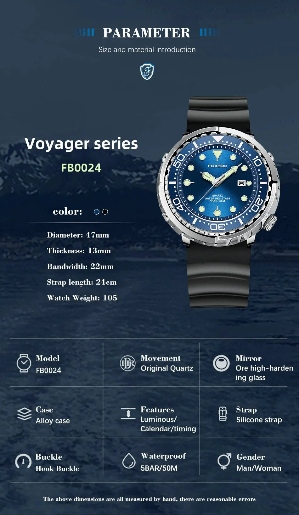 2024 Men Watch Outdoor Sports Quartz Watches Men Waterproof Chronograph Wristwatch Mens Military Clock Man Relogio Masculino
