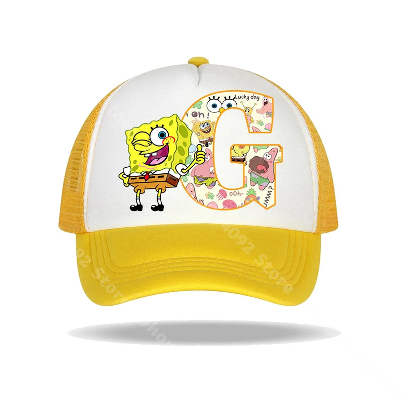 SpongeBob SquarePanted Baseball Cap Kids Adults Letter Print Sun Hats Anime Cartoon Adjustable Peaked Caps Summer Casual Hat New