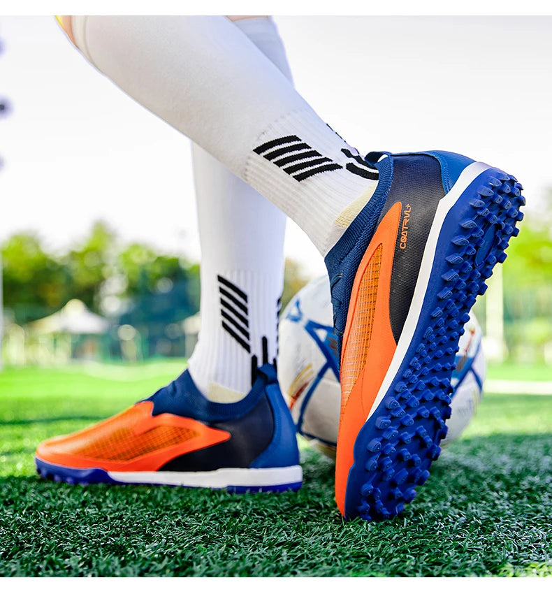 New Men Football Boots Non Slip Soccer Shoes Sport Outdoor Cleats Breathable Adult Long Spikes Training Boys Match Comfortable