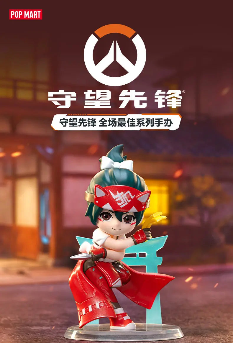 POP MART Overwatch Play of The Game Series Caixa Surpresa Mystery Box Brinquedos Kawaii Ornamentos Figuras Decoração de Casa Bonecas Modelo de Secretária