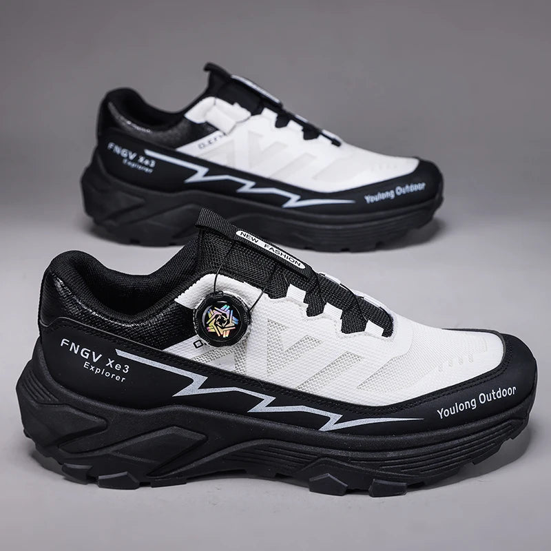 Scarpe da trekking traspiranti da uomo — Fibbia girevole, suola antiscivolo
