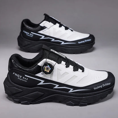 Scarpe da trekking traspiranti da uomo — Fibbia girevole, suola antiscivolo