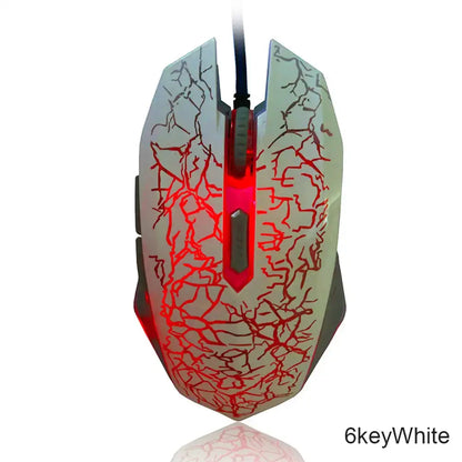2400 DPI USB-bedrade gamingmuis met ledverlichting, professionele gamermuis, ergonomische computermuis voor PC, laptop en Macbook