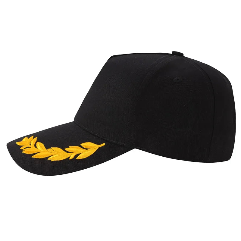Customized logo printed men's baseball cap casual cap wheat ear men's solid color snap cap sports cap women's baseball cap