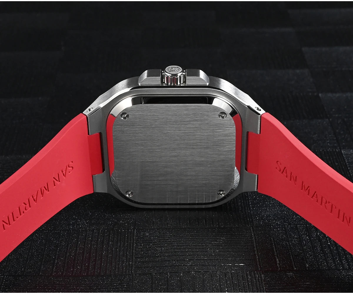 San Martin 40mm Classic Luxury Sport Watch Distinctive Square Case Stainless Steel Men Watch Automatic Mechanical 10 Bar SN0074