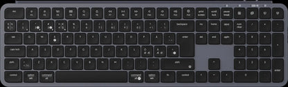 Tastiera wireless ultra-sottile Keychron B6 Pro layout ISO, formato completo, portatile e leggera, con connessioni 2.4GHz e Bluetooth
