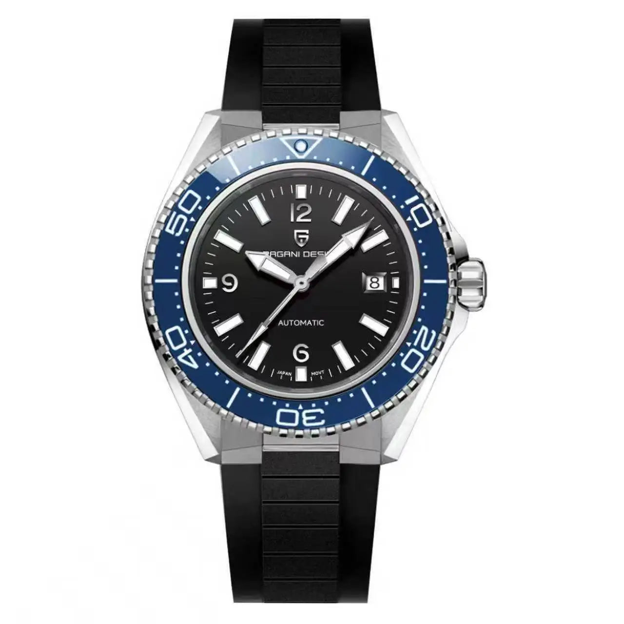 Pagani Design New Men's Mechanical Watch Luxury Sapphire Stainless Steel 100m Waterproof Ceramic bezel Automatic Watch