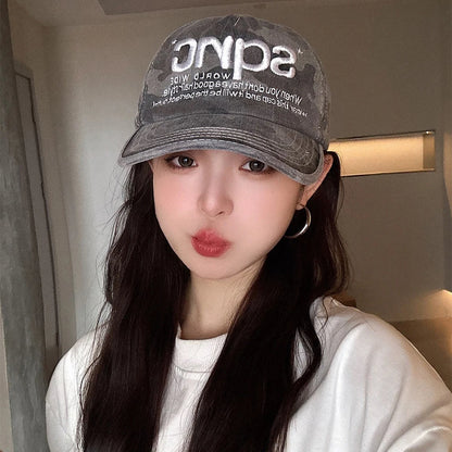New Unisex American Style CAMO Letter Embroidery Baseball Hats Breathable Hip Hop Sunshade Peaked Caps Versatile Fashion Niche