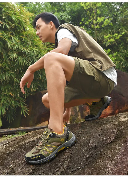 Men's Hiking Shoes Breathable Mesh Sports Single Shoes Summer Outdoor Wear-resistant  Hiking and Hunting Tactical Sports Shoes