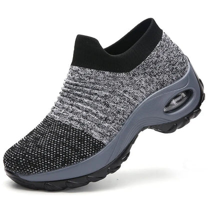 Sneakers da donna alla moda, leggere, scarpe da corsa, scarpe sportive per attività all’aperto, scarpe da corsa comode in rete traspirante, con cuscinetto d’aria e allacciatura con lacci