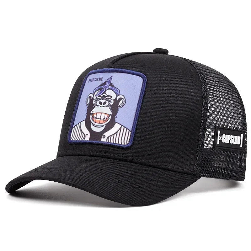 New High Quality Outdoor Sport Black Panther Baseball Cap Spring And Summer Embroidered Adjustable Unisex Hip Hop Dad Mesh Hat