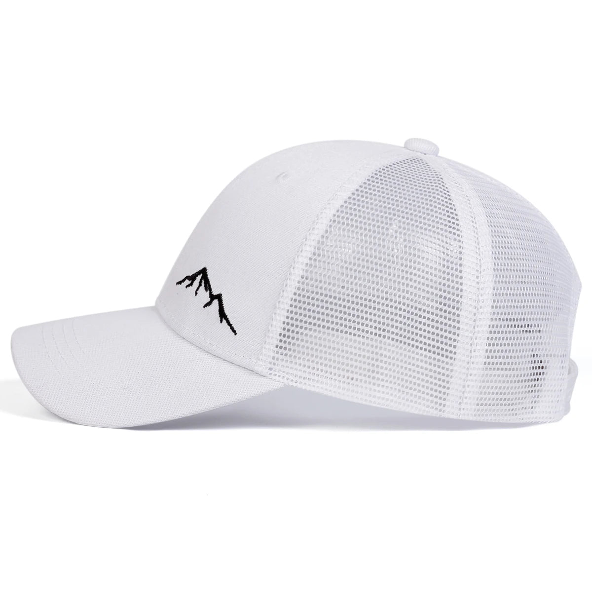 Unisex minimalistinės stiliaus kepurės su kalnų siuvinėjimu, beisbolo stiliaus tinklinės kepurės, pavasario ir vasaros lauko reguliuojamos kasdieninės kepurės, apsaugančios nuo saulės