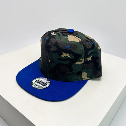 New Unisex Color Block Camouflage Baseball Hats Flat Eave Breathable Hip Hop Sunshade Peaked Caps Versatile Fashion Personal ins