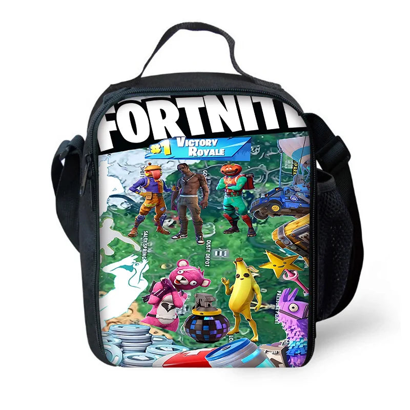 Child Insulated Large Capacity Hot Game F-FortniteS Bag for Boy Girl Student Outdoor Picnic Resuable Thermal Cooler Lunch Box
