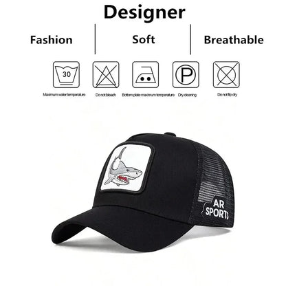 Animal embroidery net rooster hat male and female animal baseball cap hip Hop duck cap suitable for outdoor sports fishing visor