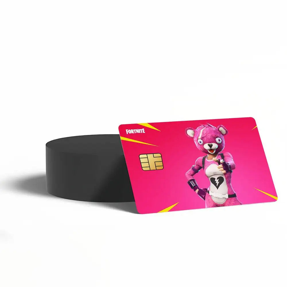 Pegatinas de tarjeta de juego Cuddle Team Leader Fortnite para tarjeta bancaria, película protectora impermeable adhesiva, regalo sorpresa