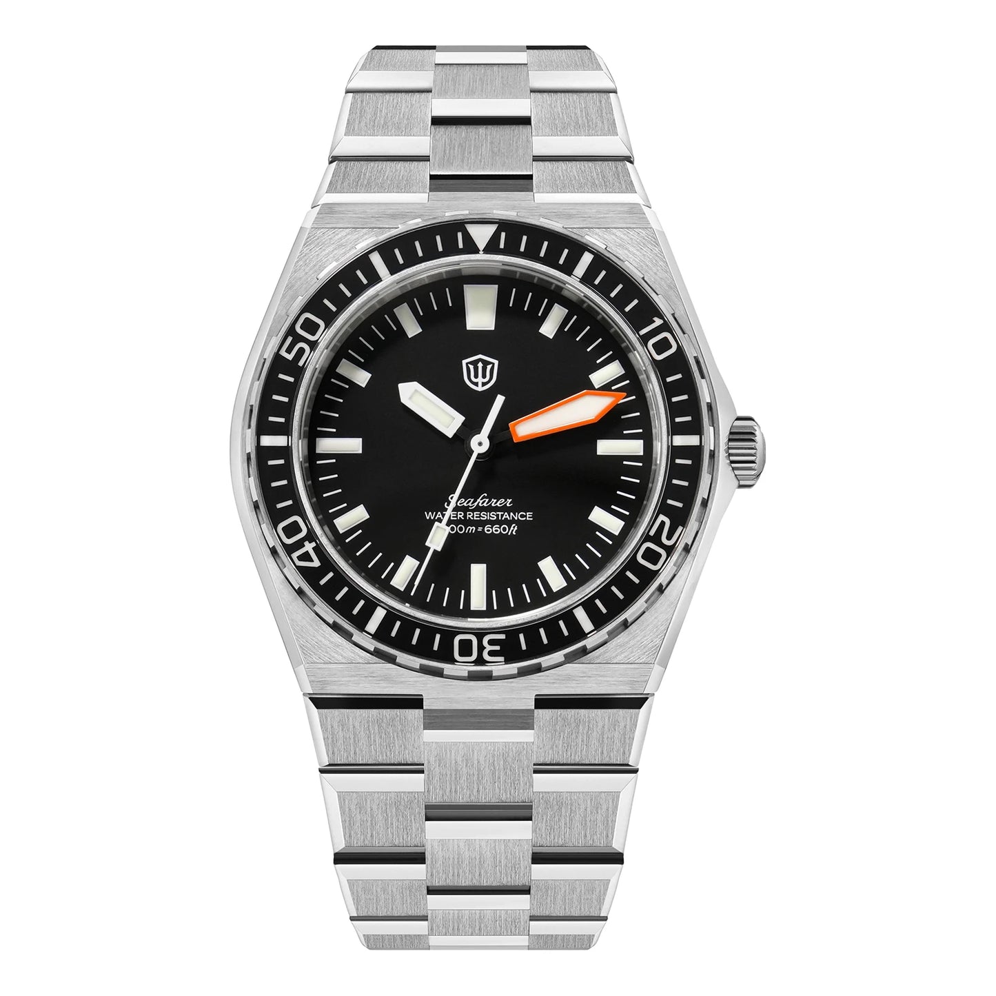 Watchdives WD0017 41mm Men Watch Ronda 515 VH31 Sweep Second Quartz Watches Sapphire Crystal 200M Waterproof Stainless Steel