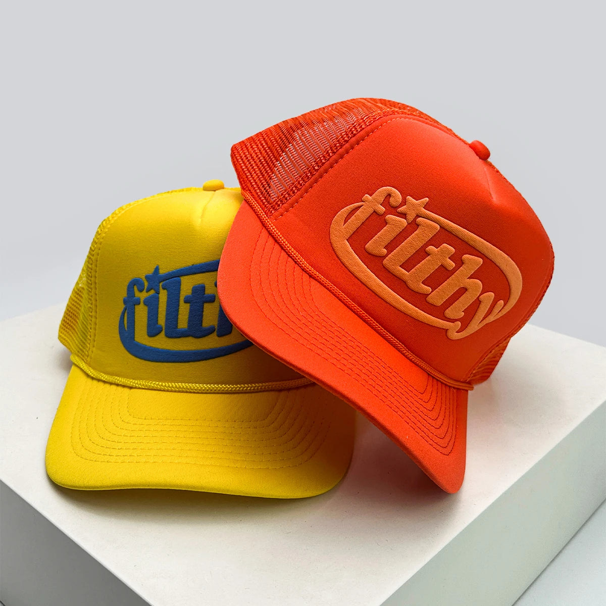 New Unisex Color Block filthy Letters Baseball Hats Sunshade Color Block Breathable Personal Trucker Caps Versatile Mesh Fashion