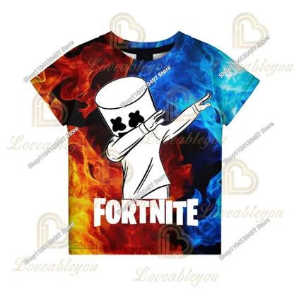 Camiseta Fortnite para niños Banana Peely, camiseta para hombre y mujer, camiseta Battle Royale Game, tops de verano Harajuku