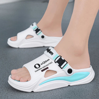 Pantoufles de Massage d'été pour hommes, sandales d'extérieur, plage, diapositives d'intérieur confortables, sabots d'eau, chaussures décontractées, pantoufles de maison pour hommes et femmes